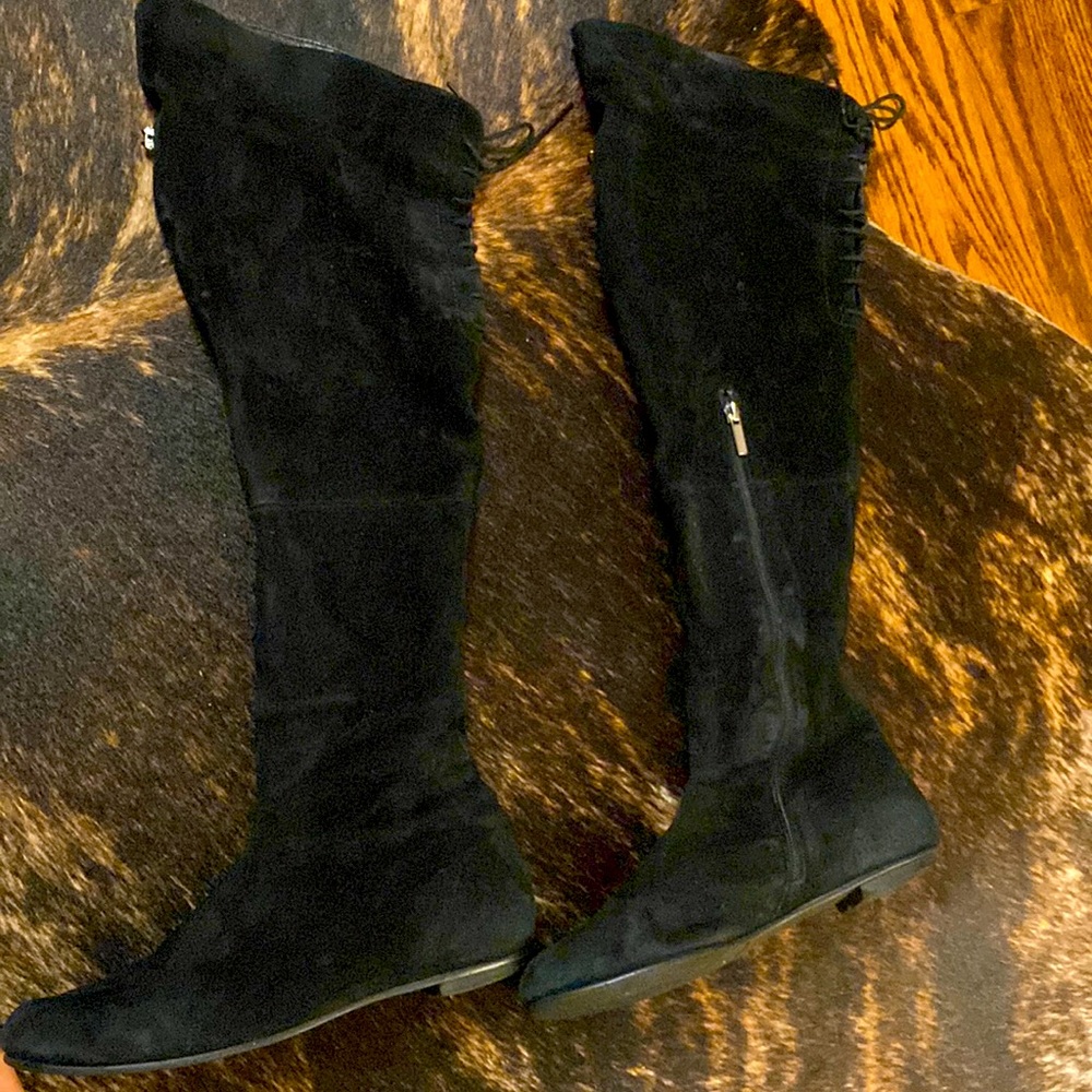 Basconi suede flat over the knee boots used but good condition size 40.